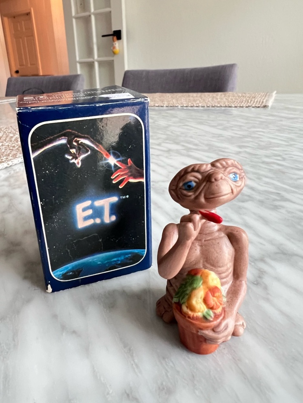 Vintage Avon E.T. Movie Mini Figurine with Original Box 2.5”